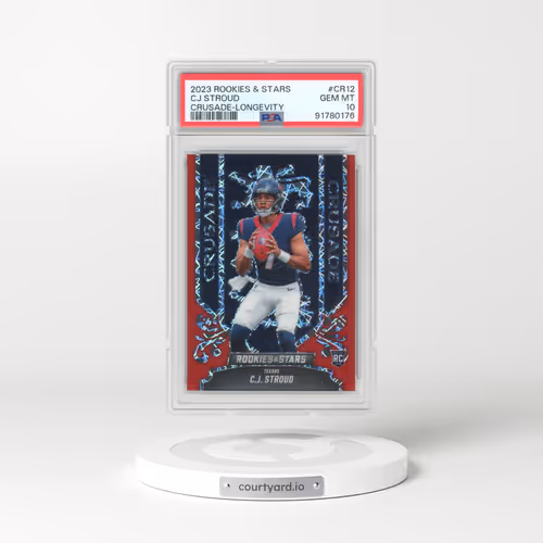 2023 Panini Rookies & Stars Crusade #CR12 CJ Stroud - Longevity (PSA 10 GEM MINT)