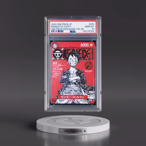 2025 One Piece Japanese Promos #014 Monkey D. Luffy - One Piece Magazine Vol.20 (PSA 10 GEM MINT)