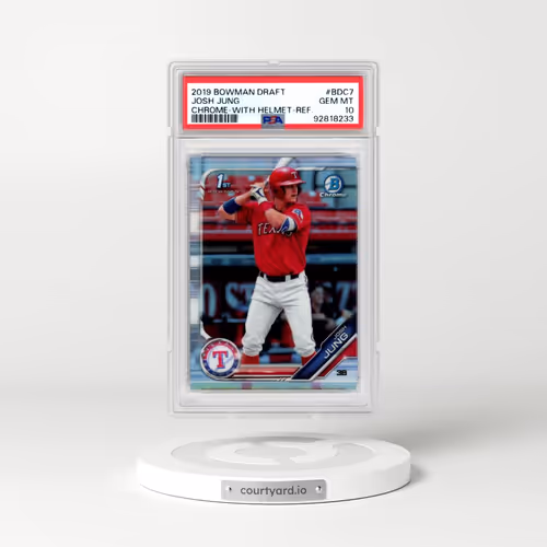 2019 Bowman Draft #BDC7 Josh Jung - Chrome-With Helmet-Refractor (PSA 10 GEM MINT)