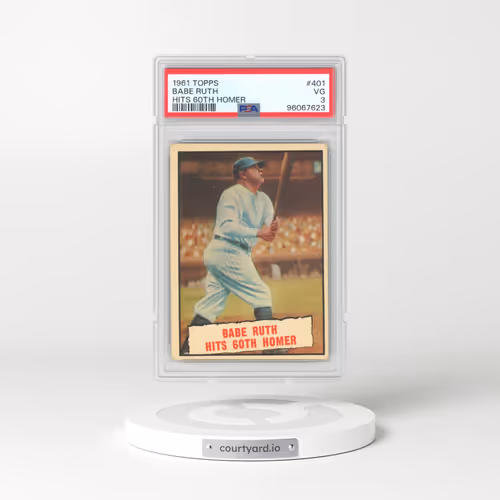 1961 Topps #401 Babe Ruth - Hits 60th Homer (PSA 3 VG)