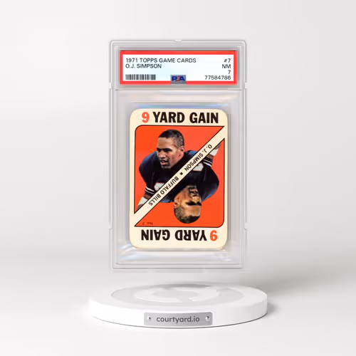 1971 Topps Game Cards #7 O.J. Simpson (PSA 7 NM)