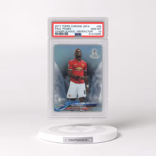 2017 Topps Chrome UEFA Champions League #59 Paul Pogba - Refractor (PSA 10 GEM MINT)