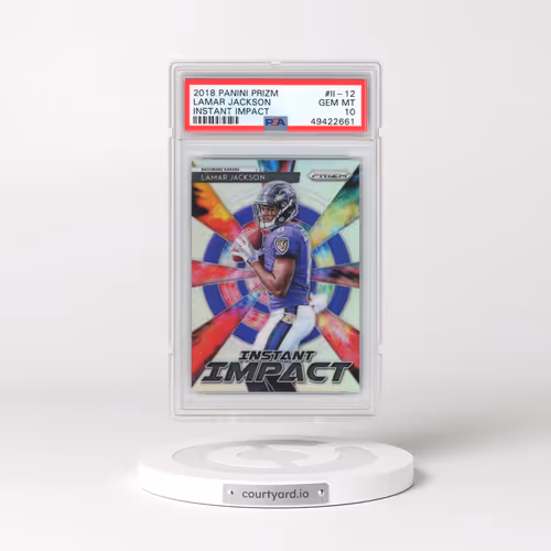 2018 Panini Prizm Instant Impact #II-12 Lamar Jackson (PSA 10 GEM MINT)