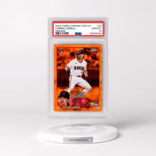 2023 Topps Chrome Update Sapphire Edition #24 Corbin Carroll - Orange (PSA 10 GEM MINT)