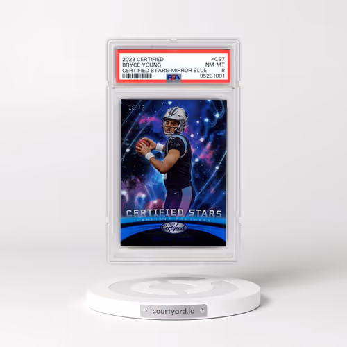 2023 Panini Certified Certified Stars #CS7 Bryce Young - Mirror Blue (PSA 8 NM-MT)