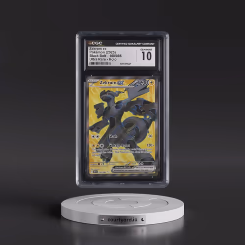 2025 Pokémon Blk EN-Black Bolt #158 Zekrom EX - Holo Ultra Rare (CGC 10 GEM MINT)