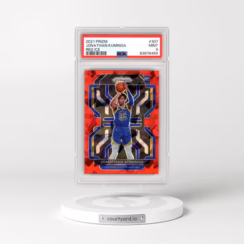 2021 Panini Prizm #307 Jonathan Kuminga - Red Ice (PSA 9 MINT)