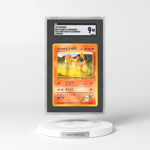 1999 Japanese Challenge From The Darkness #4 Blaine's Charmander (SGC 9 MINT)