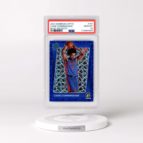 2021 Panini Donruss Optic #161 Cade Cunningham - Blue Velocity (PSA 10 GEM MINT)