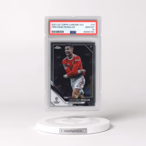 2021 Topps Chrome UEFA Champions League #10 Cristiano Ronaldo (PSA 10 GEM MINT)