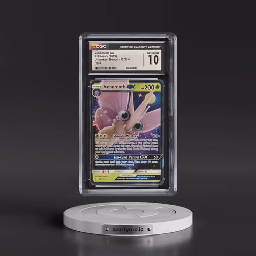 2019 Unbroken Bonds #12/214 Venomoth GX - Holo (CGC 10 GEM MINT)