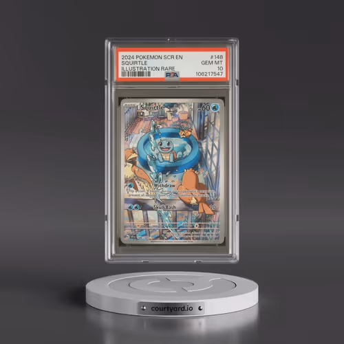 2024 Pokémon Scr EN-Stellar Crown #148 Squirtle - Illustration Rare (PSA 10 GEM MINT)