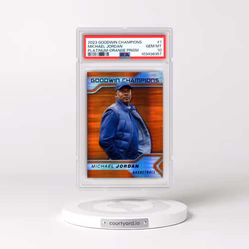 2023 Upper Deck Goodwin Champions Platinum #P1 Michael Jordan - Orange Prism (PSA 10 GEM MINT)