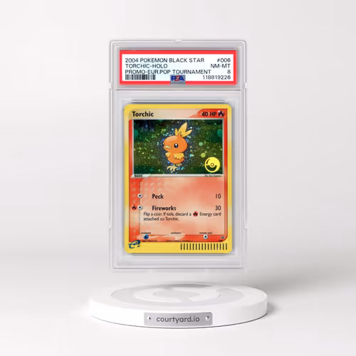2004 Pokémon Black Star Promo #006 Torchic - Holo European Pop Tournament (PSA 8 NM-MT)