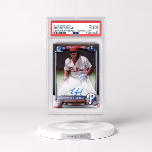 2025 Bowman Chrome Prospect Autographs #CPAAE Aroon Escobar (PSA 10 GEM MINT)