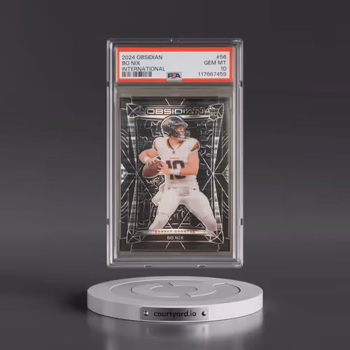 2024 Panini Obsidian #56 Bo Nix - International (PSA 10 GEM MINT)