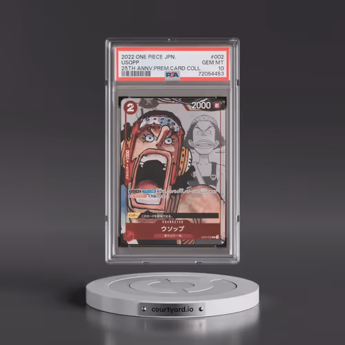2022 One Piece Japanese 25th Anniversary Premium Card Collection #002 Usopp (PSA 10 GEM MINT)