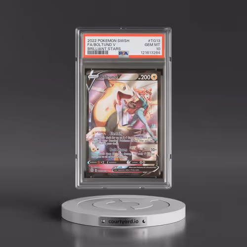 2022 Pokémon Sword & Shield Brilliant Stars #TG13 Boltund V - Holo Full Art (PSA 10 GEM MINT)