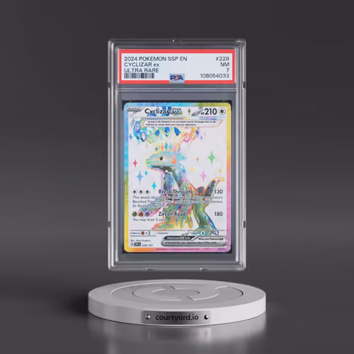 2024 Pokémon Ssp EN-Surging Sparks #228 Cyclizar EX - Holo Ultra Rare (PSA 7 NM)