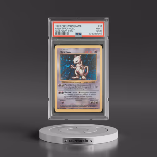 1999 Pokémon Game #10 Mewtwo - Holo Shadowless (PSA 9 MINT)