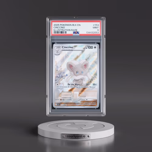 2025 Pokémon Blk EN-Black Bolt #153 Cinccino - Illustration Rare (PSA 9 MINT)