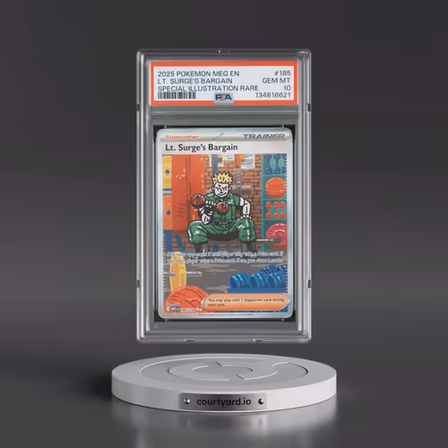 2025 Pokémon Meg EN-Mega Evolution #185 LT. Surge's Bargain - Special Illustration Rare (PSA 10 GEM