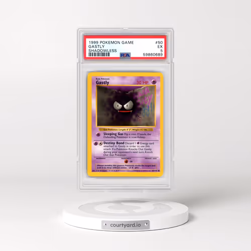 1999 Pokémon Game #50 Gastly - Shadowless (PSA 5 EX)