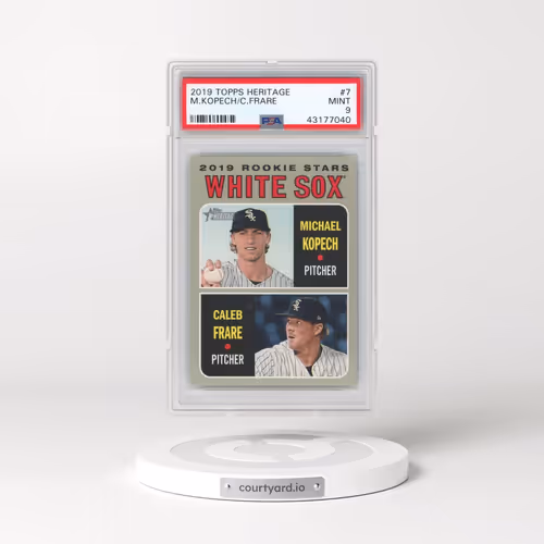 2019 Topps Heritage #7 Caleb Frare/Michael Kopech (PSA 9 MINT)