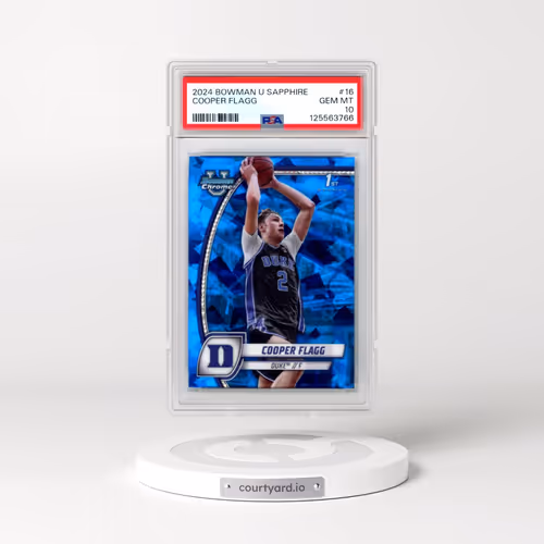 2024 Bowman University Chrome Sapphire #16 Cooper Flagg (PSA 10 GEM MINT)