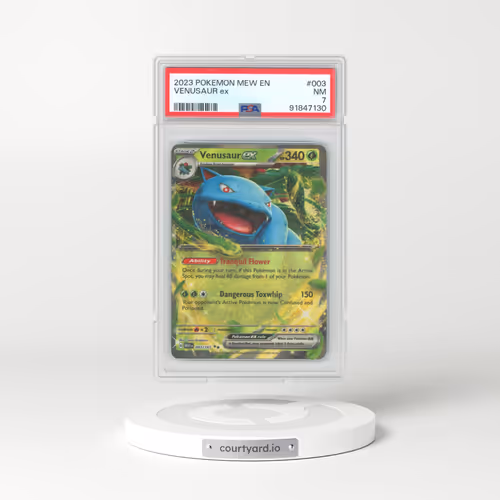 2023 Pokémon Mew EN-151 #003 Venusaur EX - Holo (PSA 7 NM)