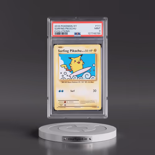 2016 Pokémon XY Evolutions #111 Surfing Pikachu (PSA 9 MINT)