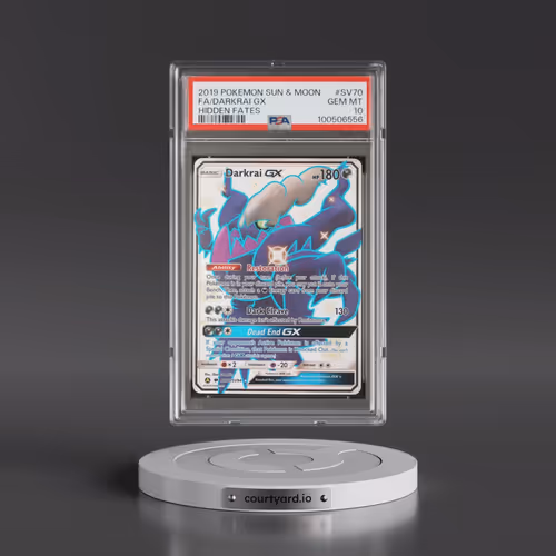 2019 Pokémon Sun & Moon Hidden Fates #SV70 Darkrai GX - Holo Full Art (PSA 10 GEM MINT)