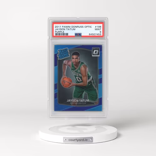 2017 Panini Donruss Optic #198 Jayson Tatum - Purple (PSA 9 MINT)