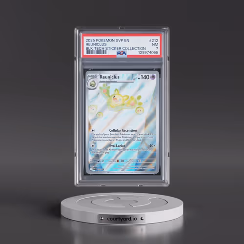 2025 Pokémon Svp EN-SV Black Star Promo #212 Reuniclus - Black Bolt Tech Sticker Collection (PSA 7 N