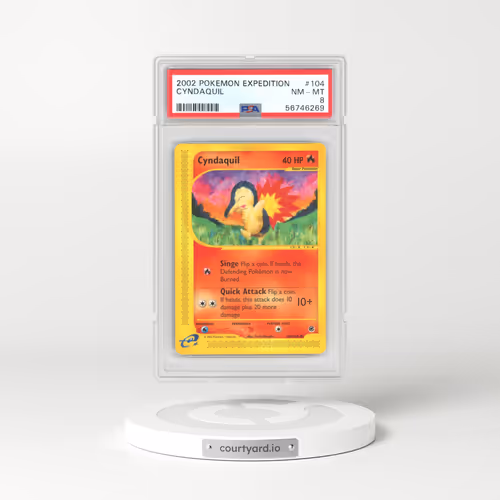 2002 Expedition #104 Cyndaquil - e-Card Symbol (PSA 8 NM-MT)