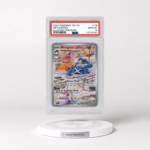 2024 Pokémon Tef EN-Temporal Forces #178 Metagross - Illustration Rare (PSA 10 GEM MINT)
