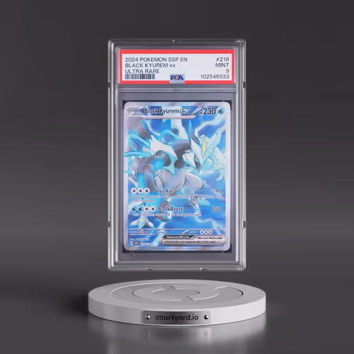 2024 Pokémon Ssp EN-Surging Sparks #218 Black Kyurem EX - Holo Ultra Rare (PSA 9 MINT)
