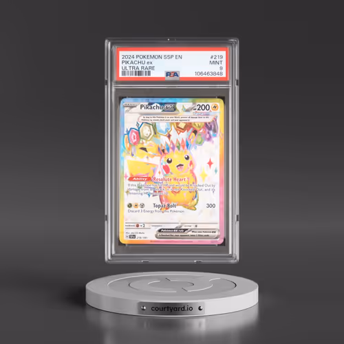 2024 Pokémon Ssp EN-Surging Sparks #219 Pikachu EX - Holo Ultra Rare (PSA 9 MINT)