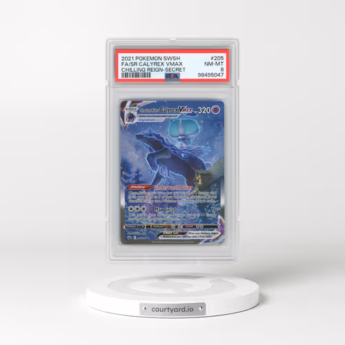 2021 Pokémon Sword & Shield Chilling Reign #205 Shadow Rider Calyrex Vmax - Full Art Secret (PSA 8 NM-MT)