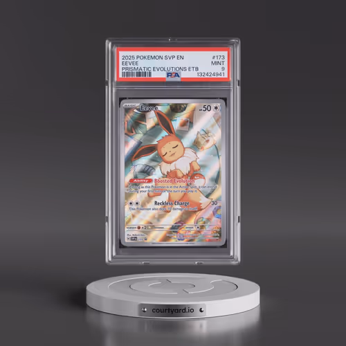 2025 Pokémon Svp EN-SV Black Star Promo #173 Eevee - Prismatic Evolutions Elite Trainer Box (PSA 9 M