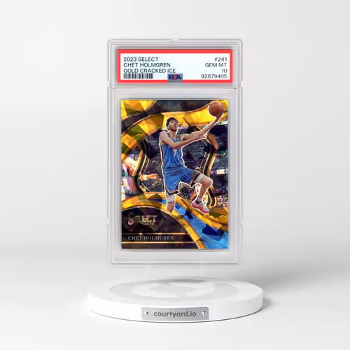 2023 Panini Select #241 Chet Holmgren - Gold Cracked Ice (PSA 10 GEM MINT)