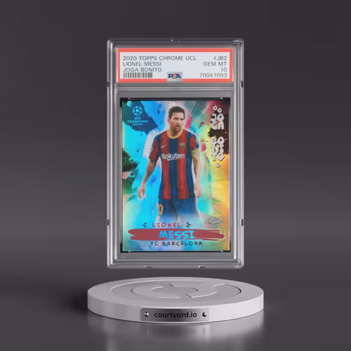 2020 Topps Chrome UEFA Champions League Joga Bonito #JB2 Lionel Messi (PSA 10 GEM MINT)