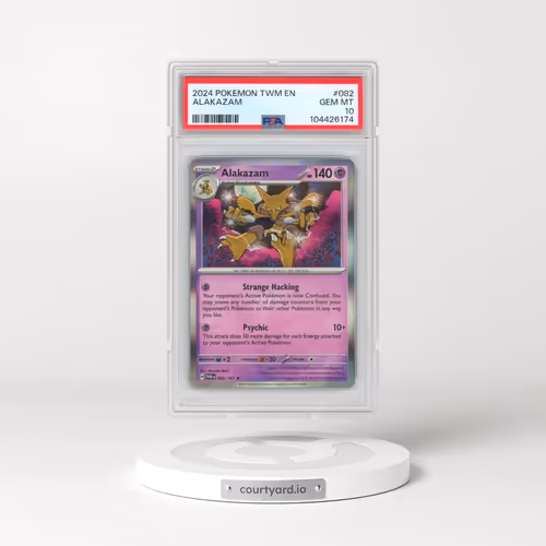 2024 Pokémon Twm EN-Twilight Masquerade #082 Alakazam (PSA 10 GEM MINT)