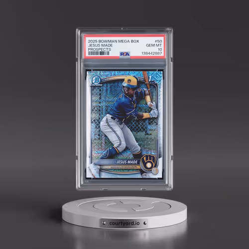 2025 Bowman Mega Box Chrome Prospects #50 Jesus Made (PSA 10 GEM MINT)