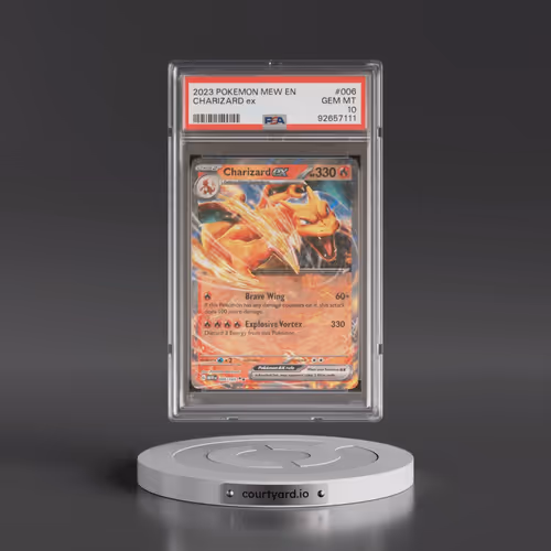 2023 Pokémon Mew EN-151 #006 Charizard EX - Holo (PSA 10 GEM MINT)