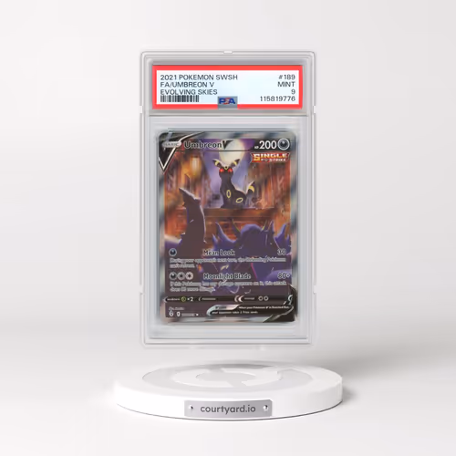 2021 Pokémon Sword & Shield Evolving Skies #189 Umbreon V - Holo Full Art (PSA 9 MINT)