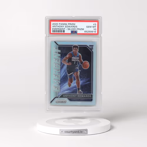 2020 Panini Prizm Emergent #3 Anthony Edwards - Silver Prizm (PSA 10 GEM MINT)