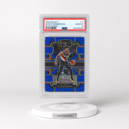 2023 Panini Select #77 Scoot Henderson - Blue Prizm (PSA 10 GEM MINT)