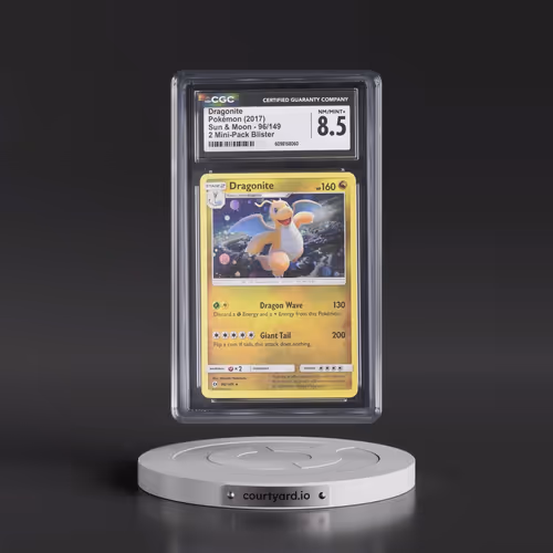 2017 Sun & Moon #96/149 Dragonite - Cosmos Holo Mini Pack Blister (CGC 8.5 NM-MT+)