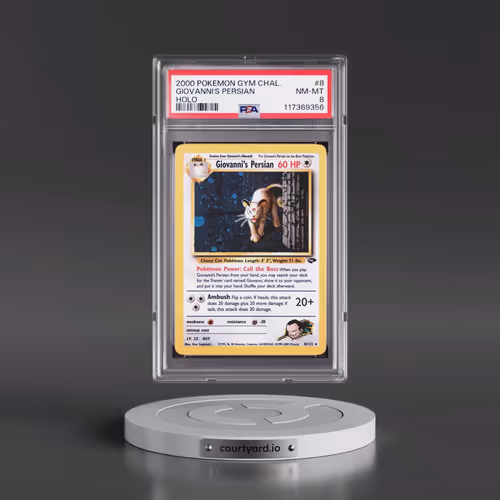 2000 Pokémon Gym Challenge #8 Giovanni's Persian - Holo (PSA 8 NM-MT)